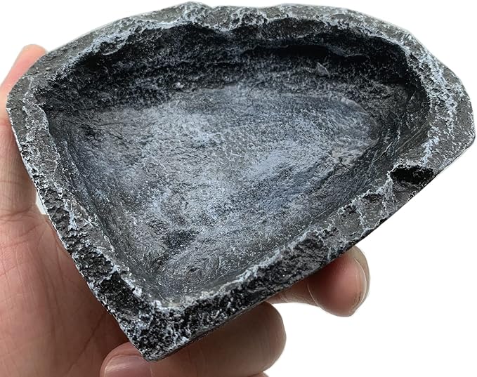 Reptile Water Dish Food Bowl, 2 Pack Reptile Feeding Dish Corner Bowl Terrarium Bowls for Bearded Dragon, Lizards, Frog, Gecko, Tortoise, Hermit Crab