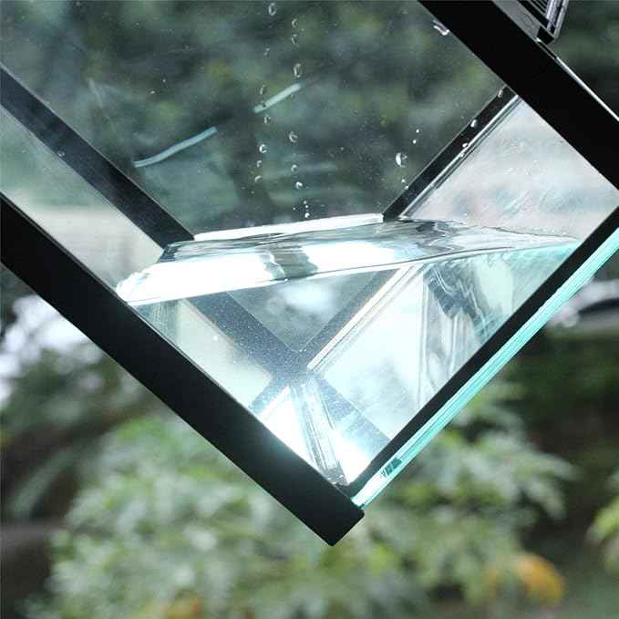 crapelles Black Small Vertical Insect GlassTerrarium, 7.8x7.8x10.8'' Reptile Tank, for Tarantula Larvae Caterpillar Frog Snail Spider Hermit Crab Habitat Container House Cricket Breeding Box