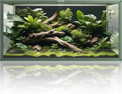 120 Gallon (48" x 24" x 24") Reptile Tank with Sliding Door Top Screen Ventilation, Front Opening Reptile Enclosure for Easy Maintenance