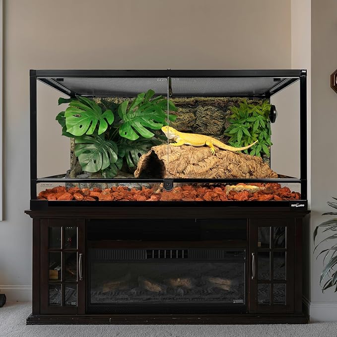 REPTIZOO 36" x 24" x 18" Glass Reptile Terrarium, Front Opening Reptile Habit Tank with Double Hing Doors, Knock-Down Terrarium with Top Screen Ventilation 68 Gallon
