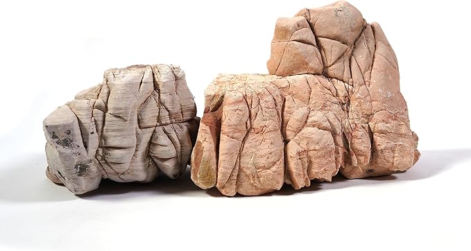 LANDEN Elephant Stone Natural Multi-Texture Rocks (18lbs, 3~9 inches,7pcs) for Aquarium, Paludarium, Terrariums, Landscaping, Decorative of Caves, Waterfalls, Cliffs
