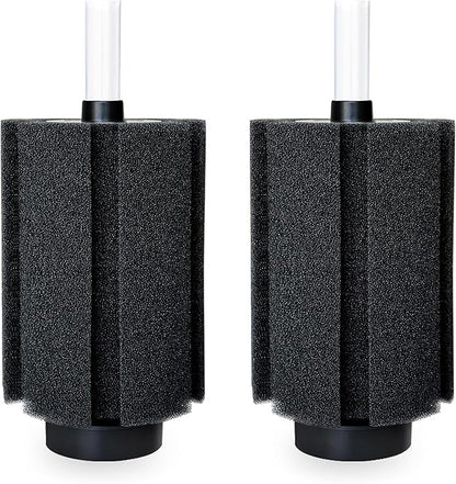 100-120 Gal Large Aquarium Sponge Filter with Air Stone and Ceramic Media | 2 Pack
