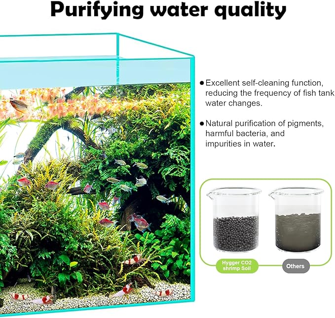 Hygger CO2 Shrimp Substrate Aquarium Soil for Shrimp and Planted Aquariums (6.6, Pounds)