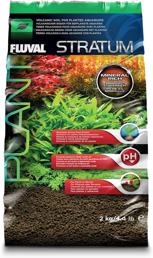 Fluval Plant and Shrimp Stratum for Freshwater Fish Tanks, 4.4 lbs. – Aquarium Substrate for Strong Plant Growth, Supports Neutral to Slightly Acidic pH