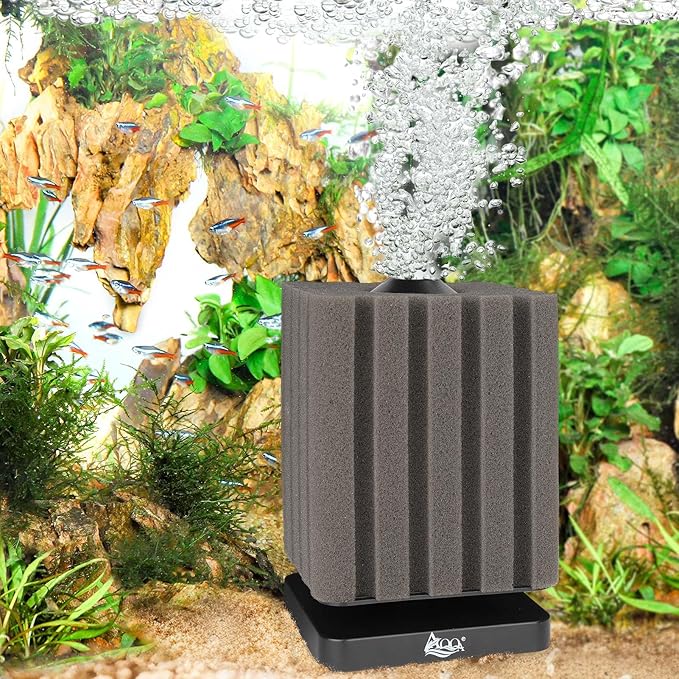 AQQA Square Sponge Filter for Aquarium (Medium for 30-120 Gallon)
