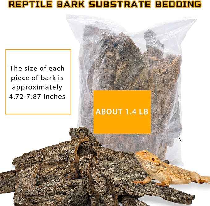 Natural Cork Bark for Terrariums, Habitats, and Enclosures (1.4 LB)