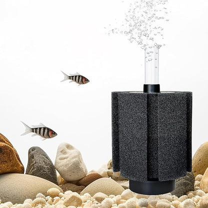 100-120 Gal Large Aquarium Sponge Filter with Air Stone and Ceramic Media | 2 Pack