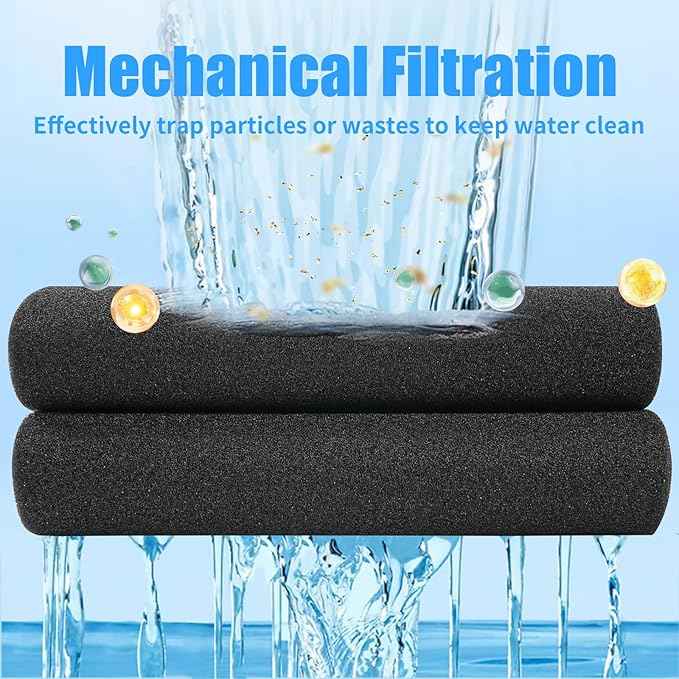 AQUANEAT Aquarium Bio Sponge Filter Media Pad 36" x 12" x 1" / 72" x 12" x 1" Open Cell Foam Sheet Cut-to-Fit for Fish Tank Sump (36" x 12" x 1")
