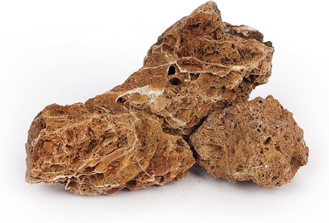 LANDEN Maple Leaf Stone Natural Rocks (18lbs, 3~9 inches,9pcs) for Aquarium, Paludarium, Terrariums, Decorative of Forest Creeks, lakesides, and Streams
