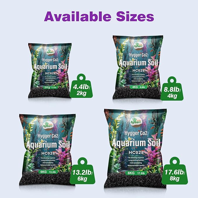 Hygger Upgraded Aquarium Soil for Plants and Shrimps, No Need to Wash (17.6 Pounds)