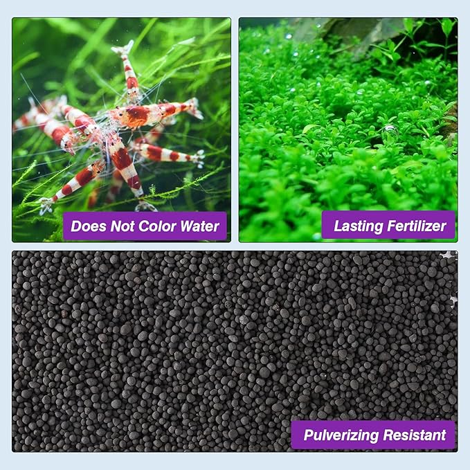 Hygger Upgraded Aquarium Soil for Plants and Shrimps, No Need to Wash (13.2 Pounds)