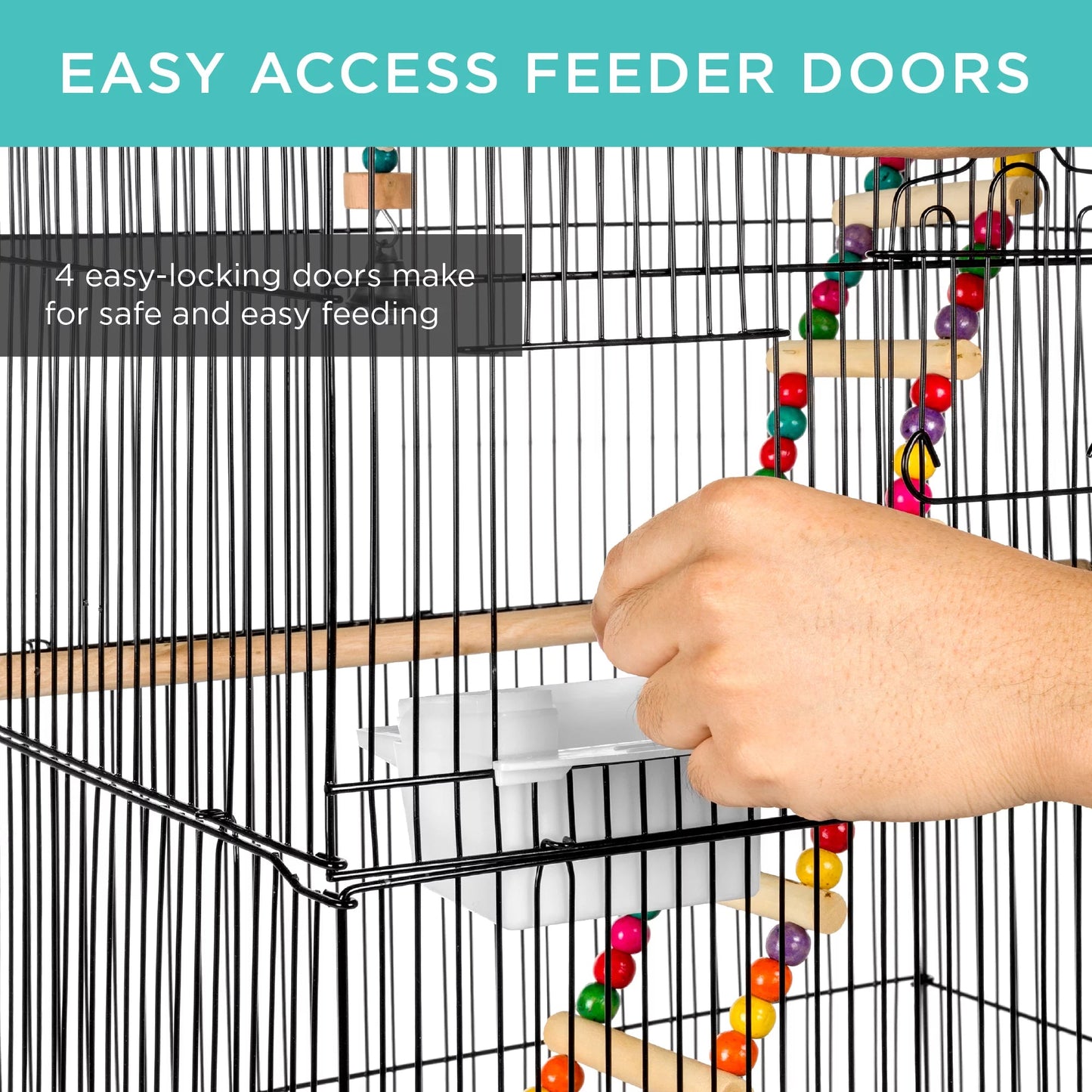 36In Indoor/Outdoor Iron Bird Cage for Parrot