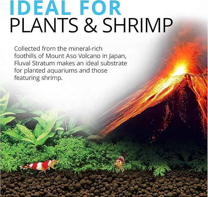 Fluval Plant and Shrimp Stratum for Freshwater Fish Tanks, 8.8 lbs. – Aquarium Substrate for Strong Plant Growth, Supports Neutral to Slightly Acidic pH