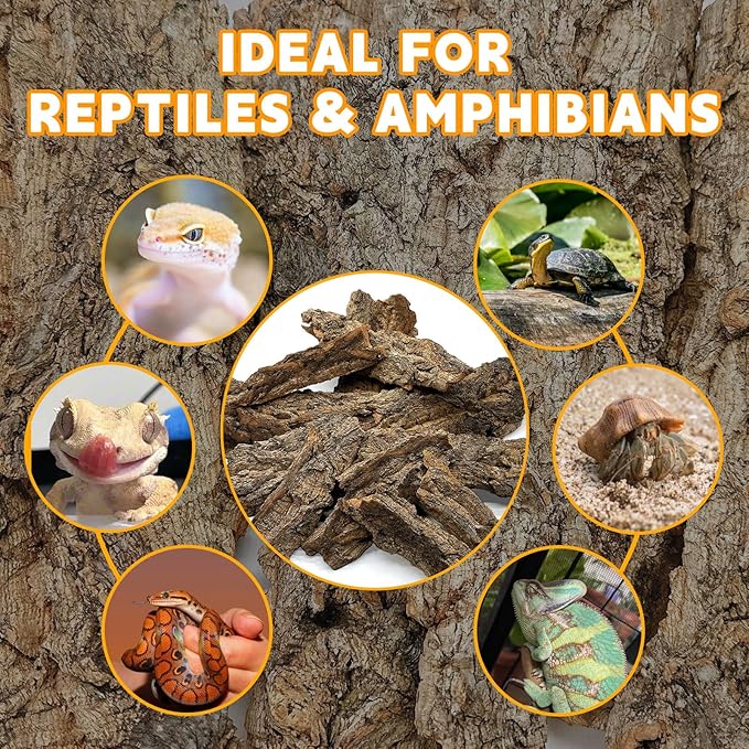 .7 LBS All Natural, Sustainably Sourced Cork Bark Sheets for Reptiles, Terrariums