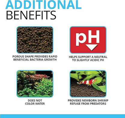 Fluval Plant and Shrimp Stratum for Freshwater Fish Tanks, 8.8 lbs. – Aquarium Substrate for Strong Plant Growth, Supports Neutral to Slightly Acidic pH