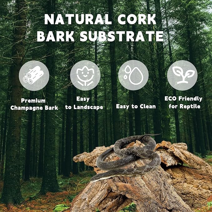 .7 LBS All Natural, Sustainably Sourced Cork Bark Sheets for Reptiles, Terrariums