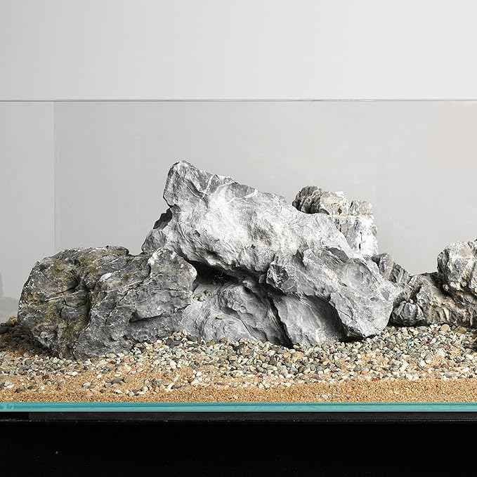 LANDEN Seiryu Stones Natural Rocks (17lbs, 3~11 inches,7-8pcs) for Aquarium, Paludarium, Terrariums, Landscaping Rocks, Aquascaping
