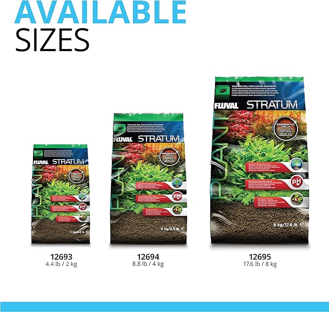 Fluval Plant and Shrimp Stratum for Freshwater Fish Tanks, 8.8 lbs. – Aquarium Substrate for Strong Plant Growth, Supports Neutral to Slightly Acidic pH