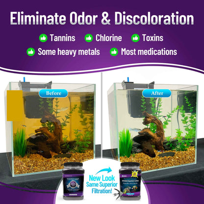 Activated Carbon - Aquarium Filter Charcoal Media for Odor Removal