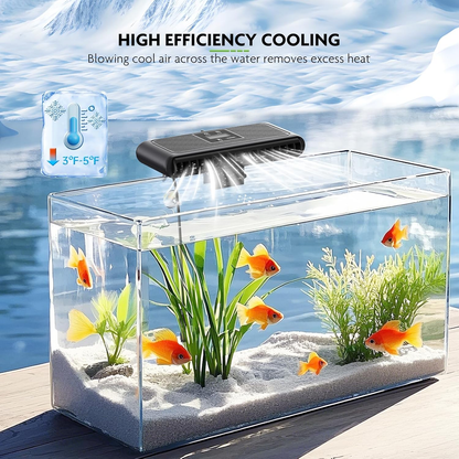 Aquarium Chiller Fan Auto Temp Control LCD 3-Speed Tank Cooler - Scholarly Exotics LLC