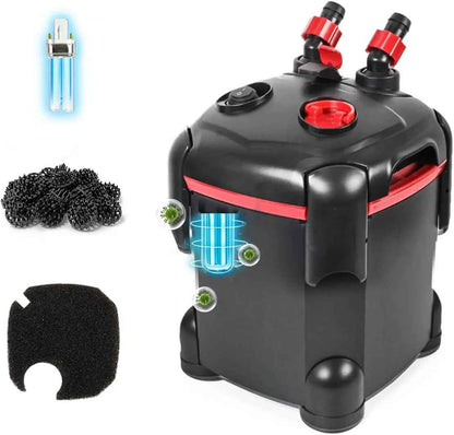 Canister Filter 172GPH or 225GPH Ultra Quiet up to 55 Gal