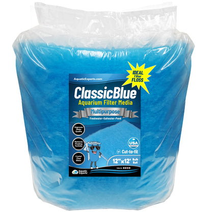 ClassicBlue Aquarium Filter Pad Roll Blue White Bonded Cut to Fit Bulk