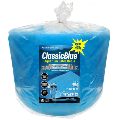 ClassicBlue Aquarium Filter Pad Roll Blue White Bonded Cut to Fit Bulk