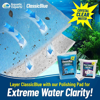 ClassicBlue Aquarium Filter Pad Roll Blue White Bonded Cut to Fit Bulk