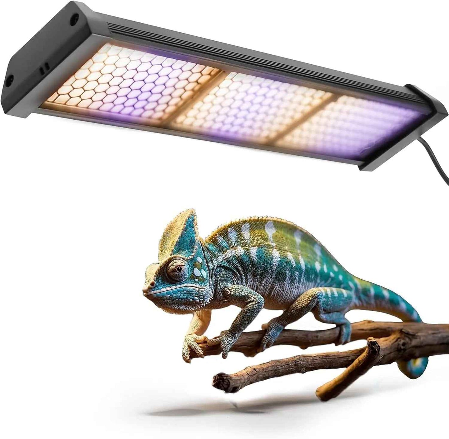 Dimmable LED Reptile UVB Lamp – 12W Long-Life Light w/ Timer & Cycles