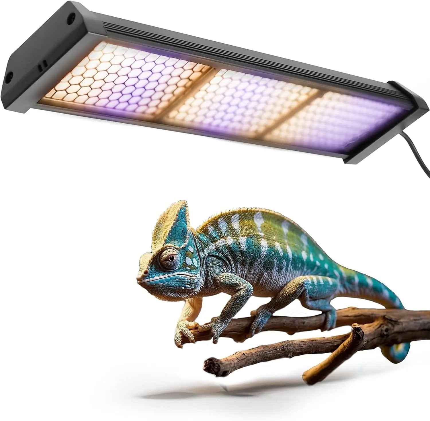 Dimmable LED Reptile UVB Lamp – 12W Long-Life Light w/ Timer & Cycles
