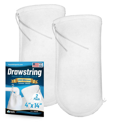 Aquarium Filter Sock – 200 Micron Drawstring for Saltwater & Reef