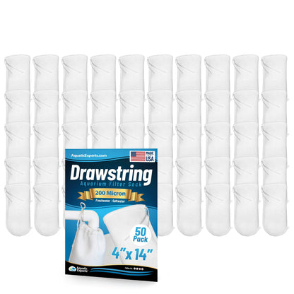 Aquarium Filter Sock – 200 Micron Drawstring for Saltwater & Reef