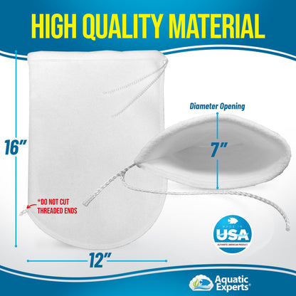 Aquarium Filter Sock – 200 Micron Drawstring for Saltwater & Reef
