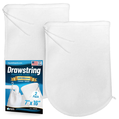 Aquarium Filter Sock – 200 Micron Drawstring for Saltwater & Reef