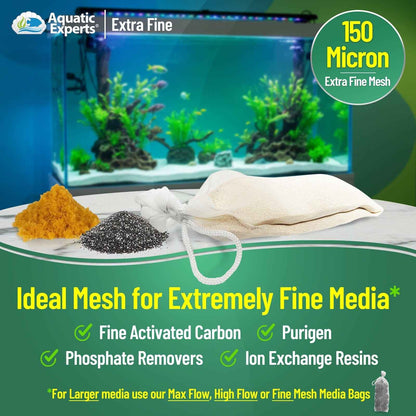 Aquarium Filter Bag – Extra Fine Mesh with Drawstring