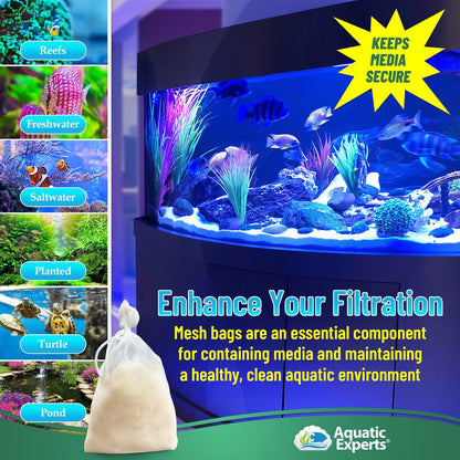 Aquarium Filter Bag – Extra Fine Mesh with Drawstring