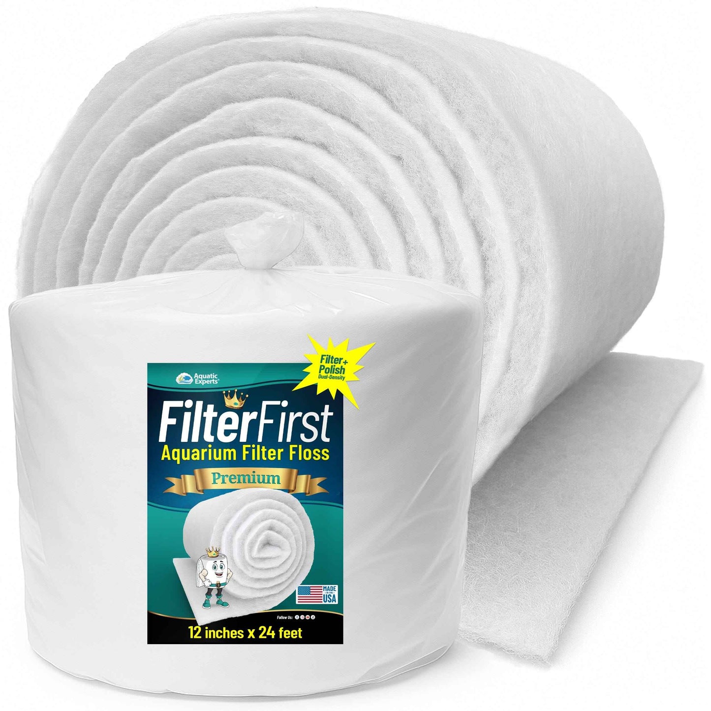 FilterFirst Aquarium Filter Floss Pad for Clear Water