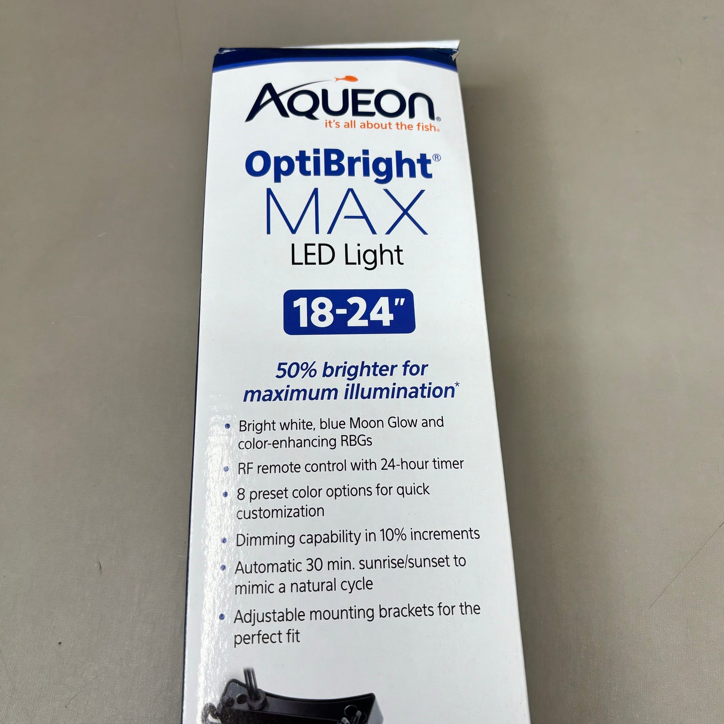 AQUEON OptiBright Max LED Light 18-24" Fish Tank Lighting System With Remote