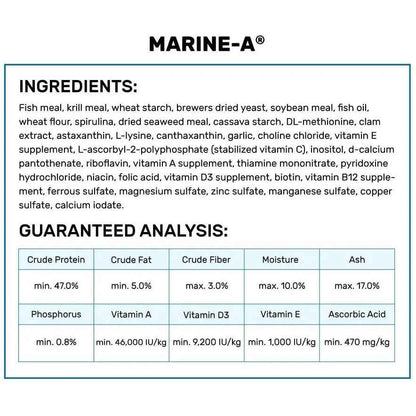 Hikari Marine-A Pellets Fish Food for LG Marine Fish 3.87 oz.