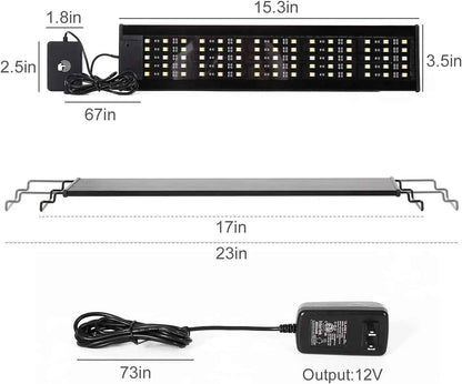 LED Terrarium Light 15W – 3-Mode Day/Night Aquarium Lamp for Reptiles & Fish