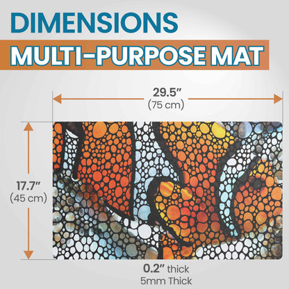 Flipper Aquarium Mat with Clownfish Artwork