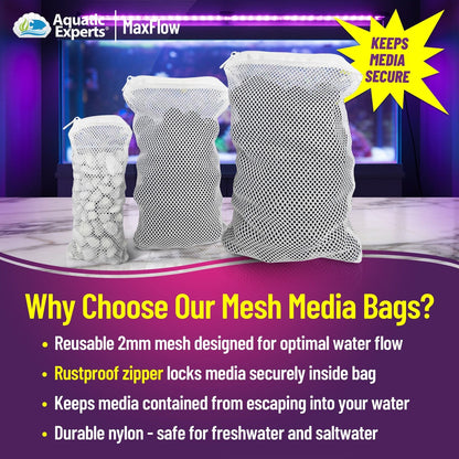 Aquarium Filter Bag – Max Flow Mesh with Drawstring | Aquatic Experts