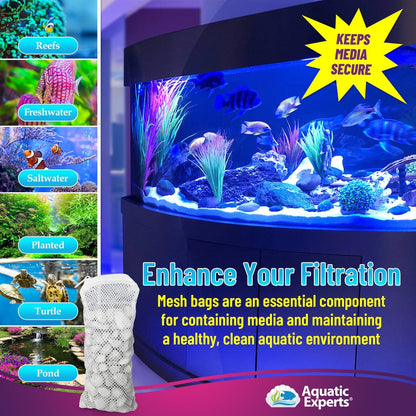 Aquarium Filter Bag – Max Flow Mesh with Drawstring | Aquatic Experts