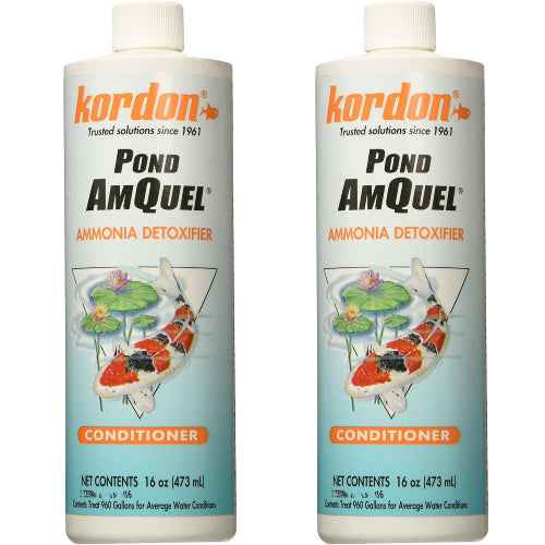 Kordon Pond Amquel Liquid 16oz - Complete Water Detoxifier for Fresh & Saltwater Aquariums 2-Pack
