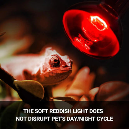 75W Reptile Heat Lamp Bulb UVA & Infared Bulb | 2 Pack