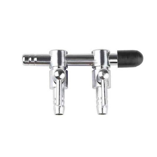 Fish Tank Oxygen Pipe Stainless Steel Distributor Oxygen Regulating Valve, Specification: Two Heads