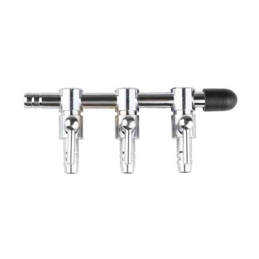 Fish Tank Oxygen Pipe Stainless Steel Distributor Oxygen Regulating Valve, Specification: Three Heads