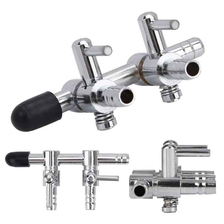 Fish Tank Oxygen Pipe Stainless Steel Distributor Oxygen Regulating Valve, Specification: Three Heads