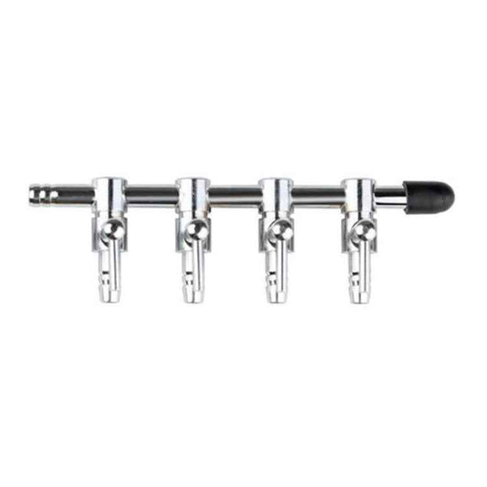 Fish Tank Oxygen Pipe Stainless Steel Distributor Oxygen Regulating Valve, Specification: Four Heads