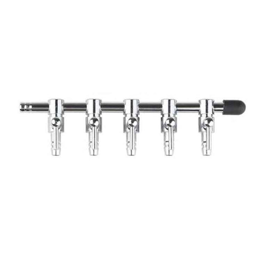 Fish Tank Oxygen Pipe Stainless Steel Distributor Oxygen Regulating Valve, Specification: Five Heads